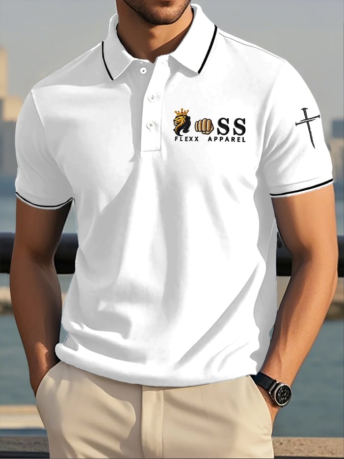 Camisa polo de moda gráfico Design casual para hombre