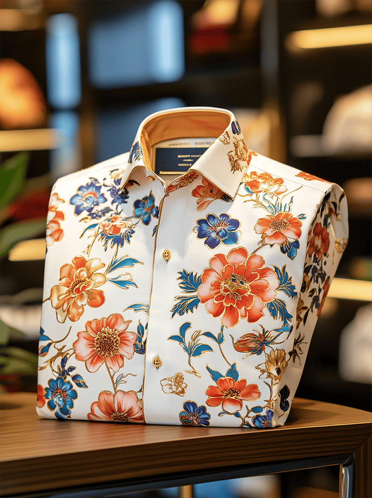 Camisa de lujo ejecutivo de manga larga para hombre