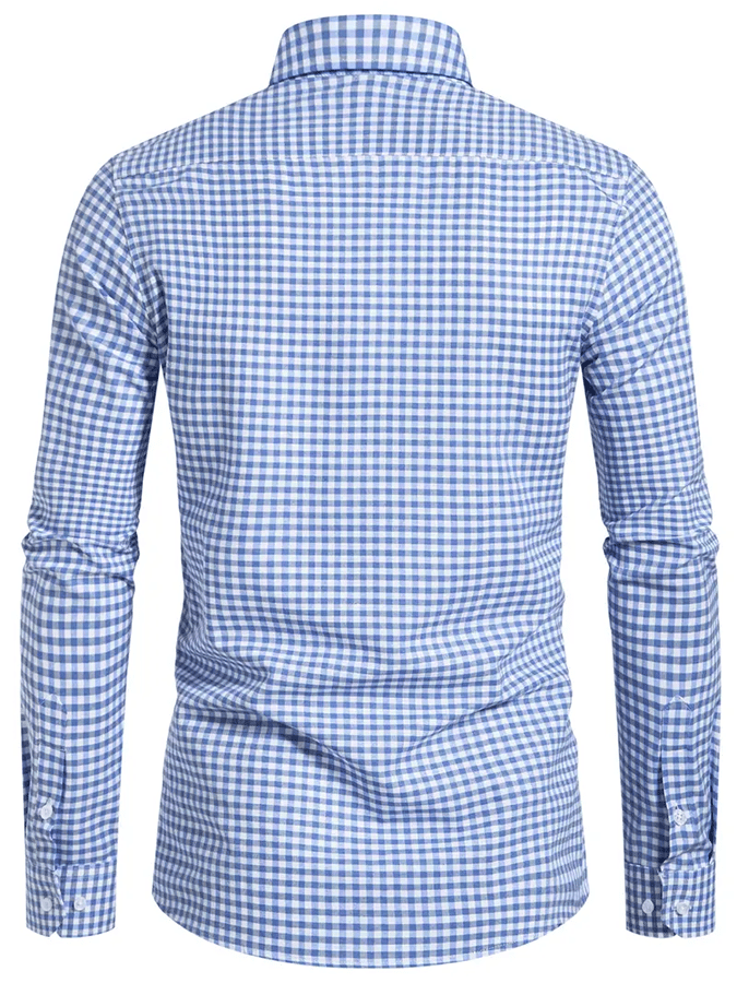 para hombre Plaid ejecutivo casual camisa