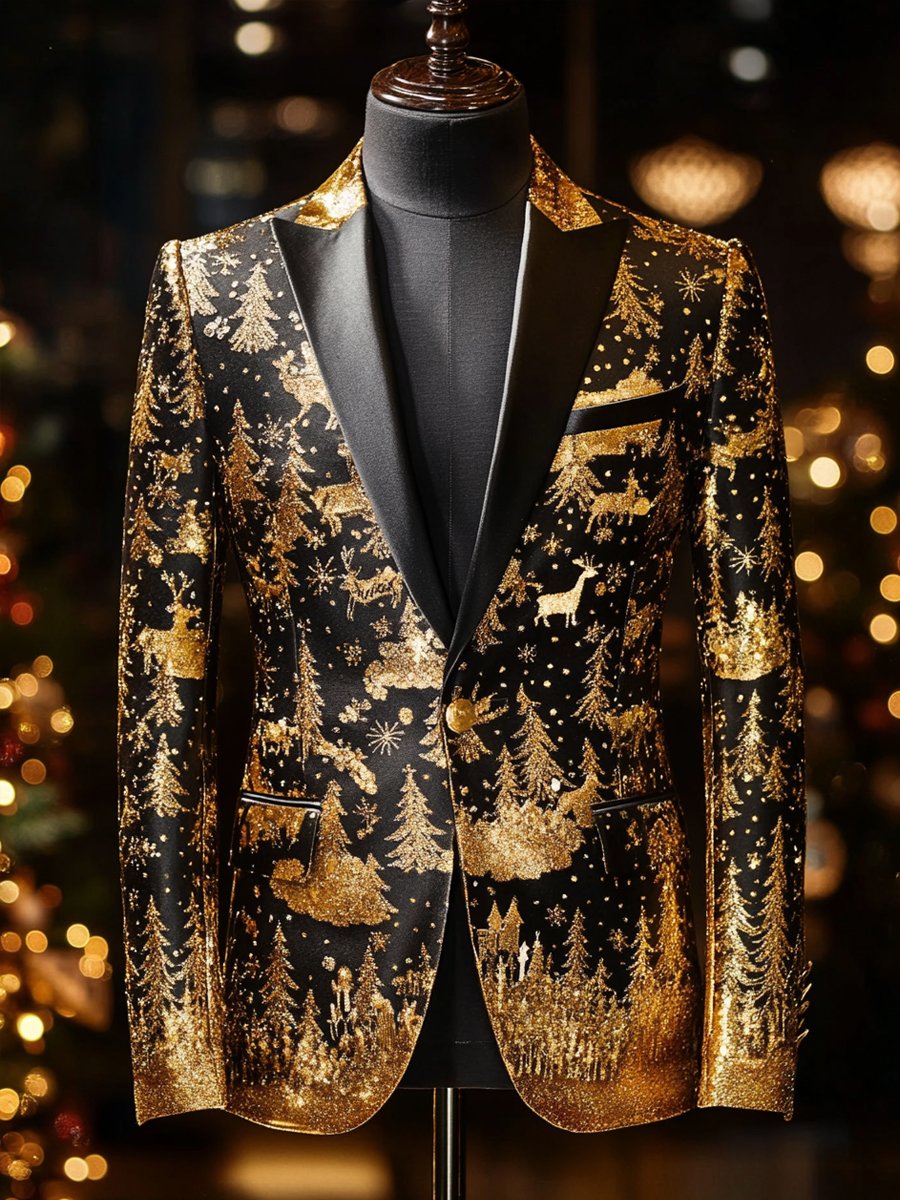 Chaqueta ejecutivo casual Christmas Suit Party para hombre