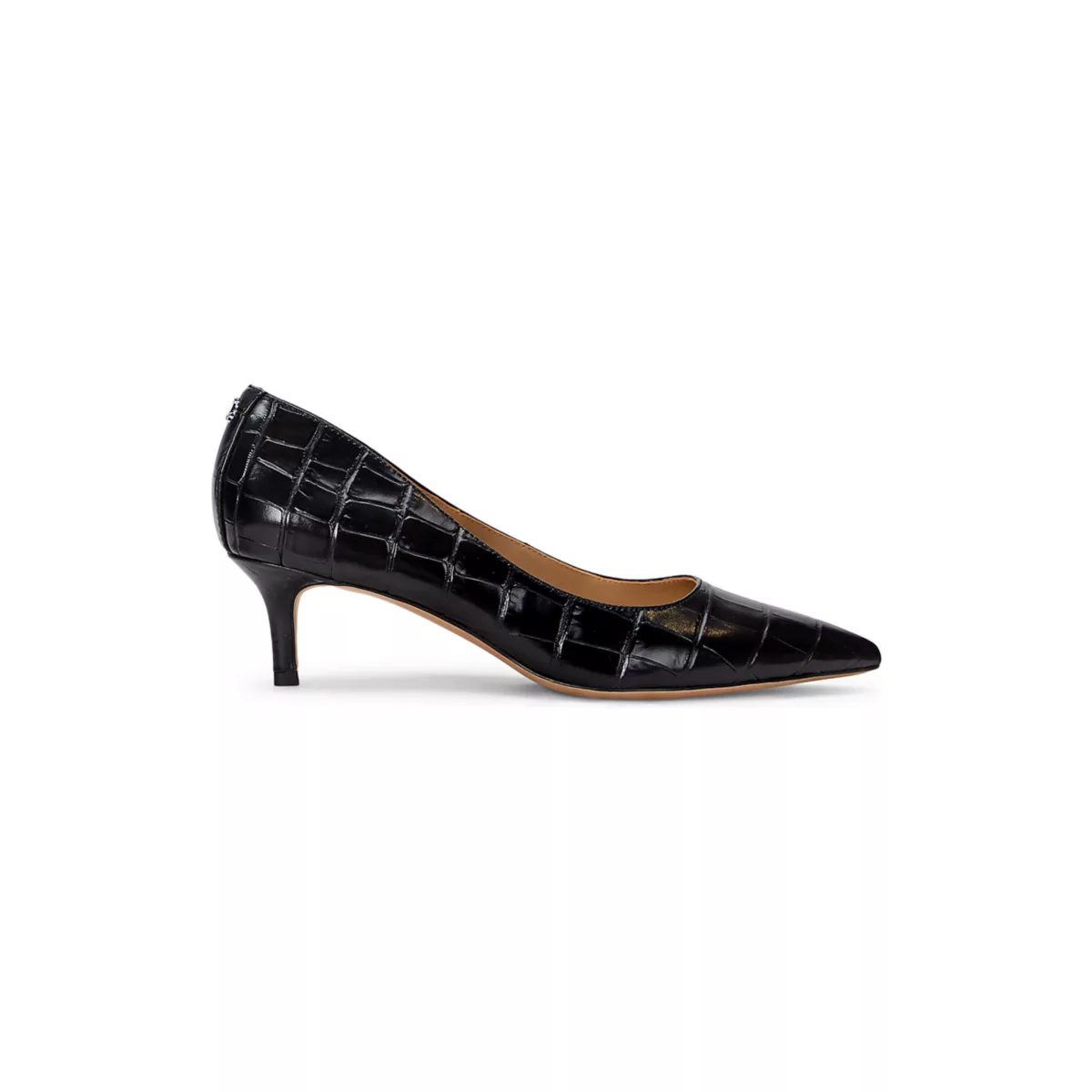 Adrienne Crocodile Embossed Leather Pumps - 2