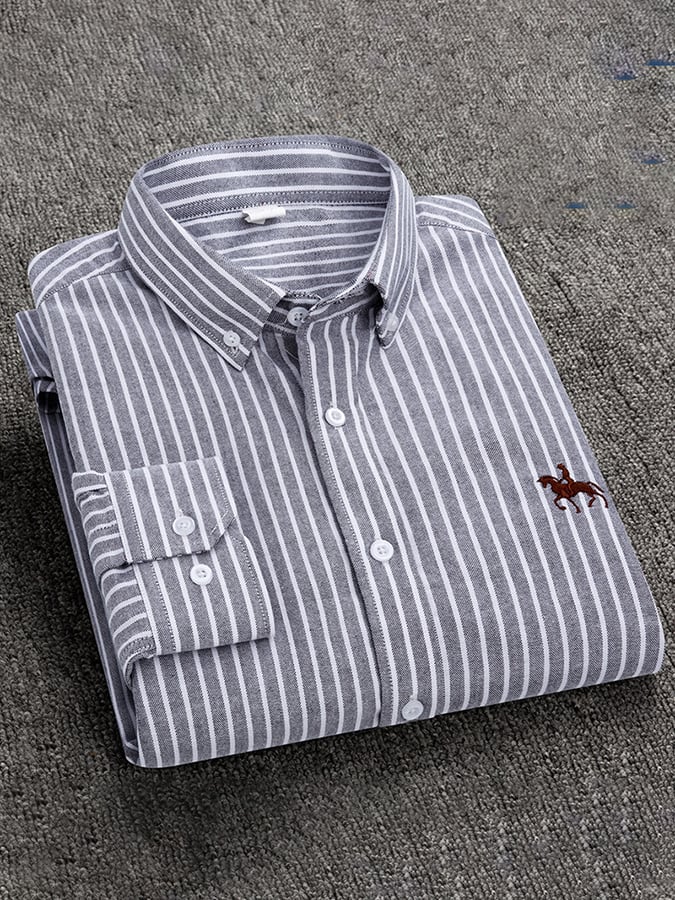 para hombre ejecutivo de algodón a rayas camisa