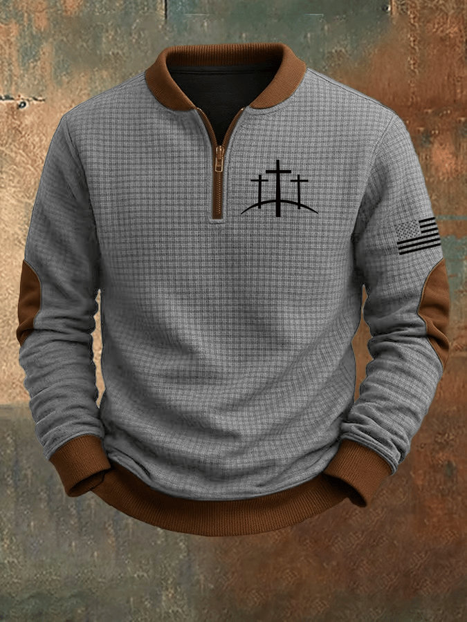 Sudadera Faith estampado jacquard con cierre para hombre