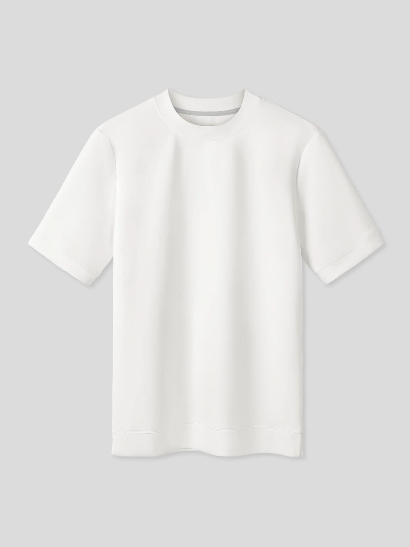 Modal Blend de manga corta Tee:de corte entallado