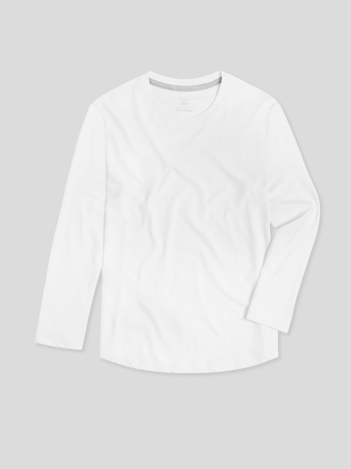 StaySmooth de manga larga Curve Hem Tee: de corte entallado