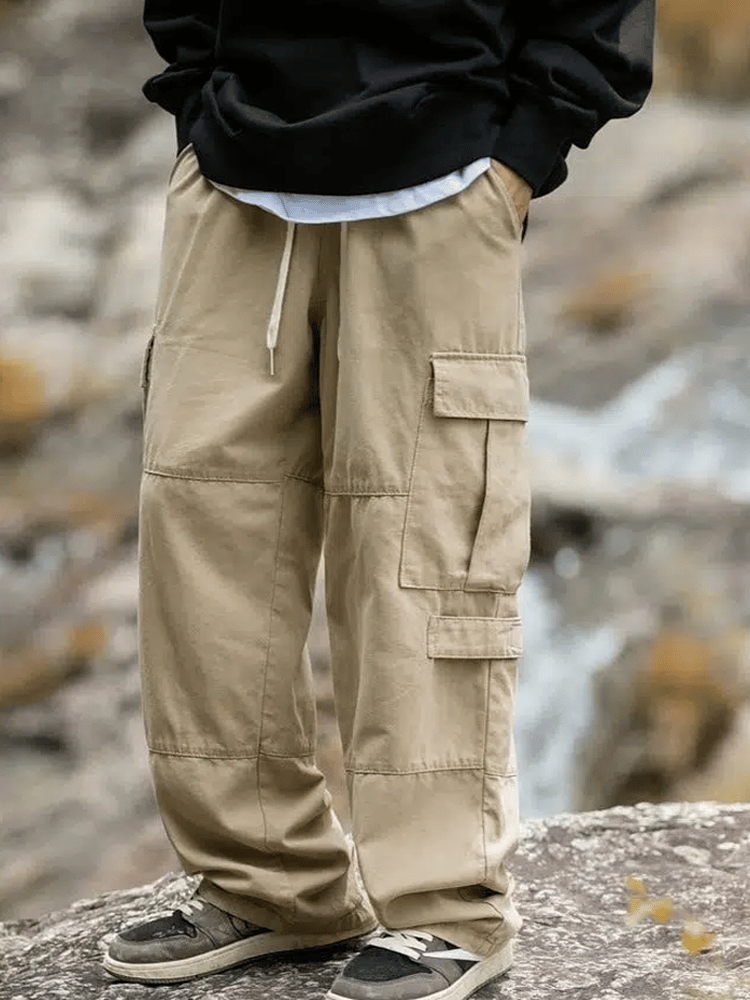 Vintage Multi-bolsillo Overalls para hombre