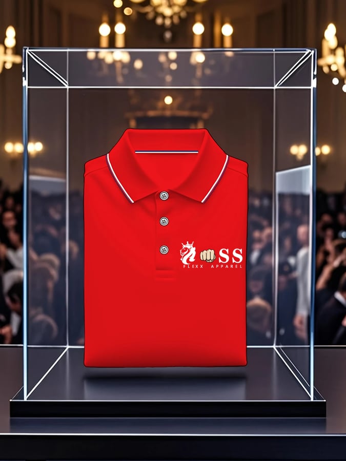 Camisa polo retro Letter Design estampado casual para hombre
