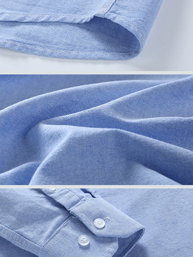 Camisa ejecutivo de algodón bordado para hombre