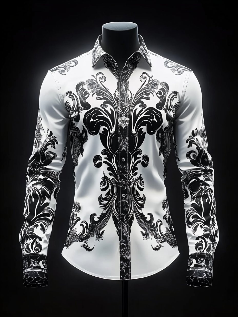 Camisa de lujo Gorgeous de manga larga para hombre