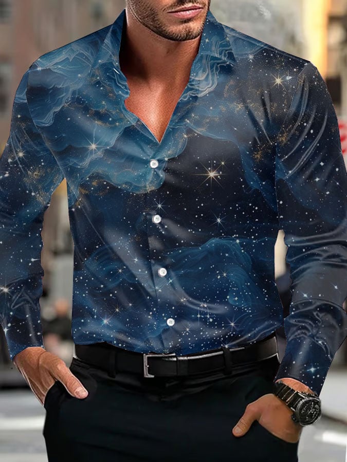 Camisa ejecutivo de lujo de manga larga para hombre
