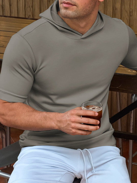 Sudadera Modal Blend de manga corta con gorrasucha