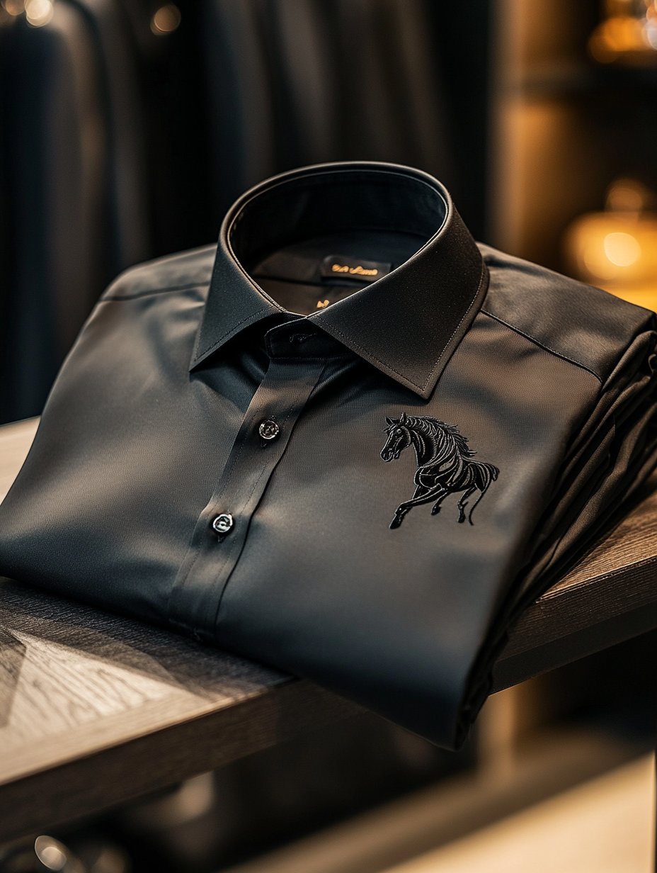 Camisa de lujo ejecutivo de manga larga para hombre