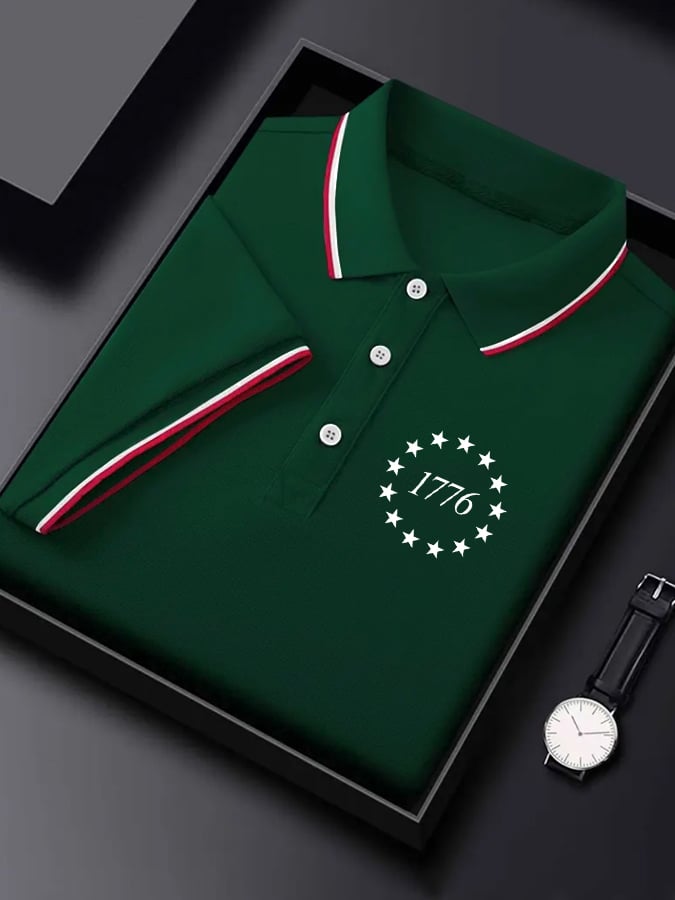 Camisa polo 1776 estampado para hombre