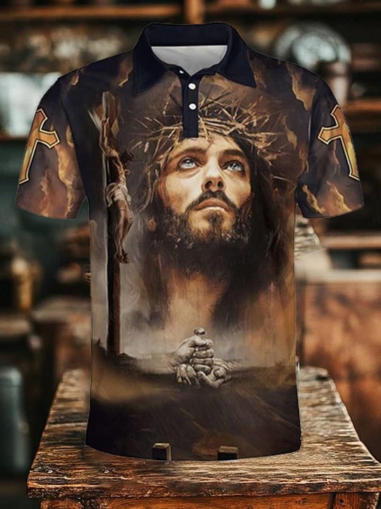 Camisa polo Faith casual Jesus Tops para hombre