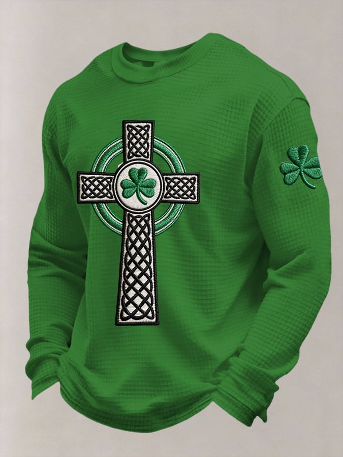 St. Patrick's Day estampado casual Top para hombre