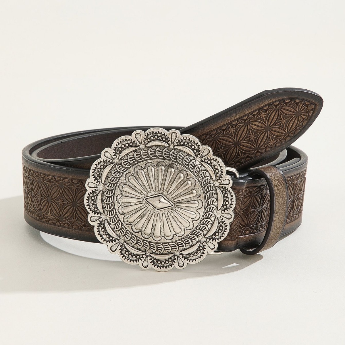 Cinturón 2025 Trendy retro Western mezclilla para hombre