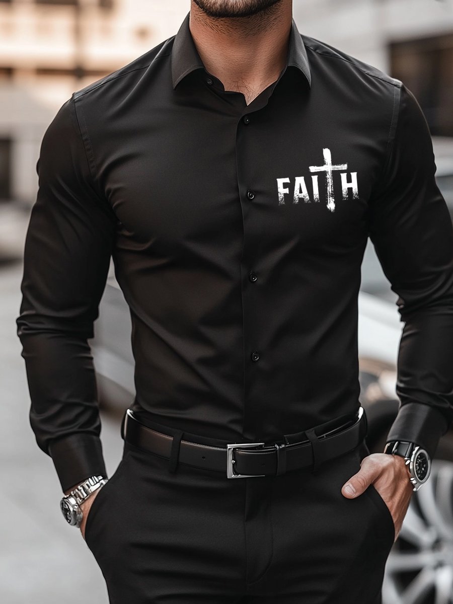 Camisa para exterior casual Cross de manga larga para hombre