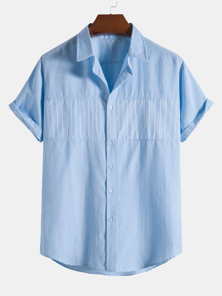 Camisa a rayas Patchpara trabajo Button Up