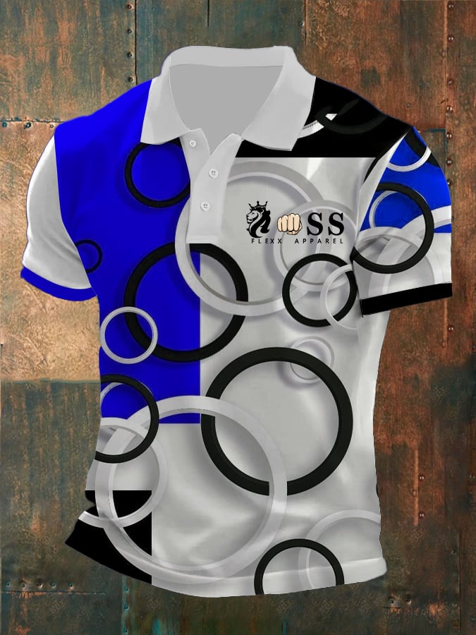 Camisa polo retro ejecutivo casual contrast color para hombre