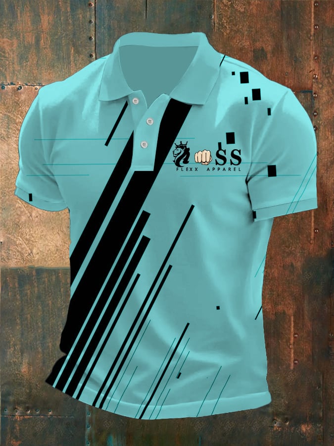 Camisa polo retro ejecutivo casual contrast color para hombre