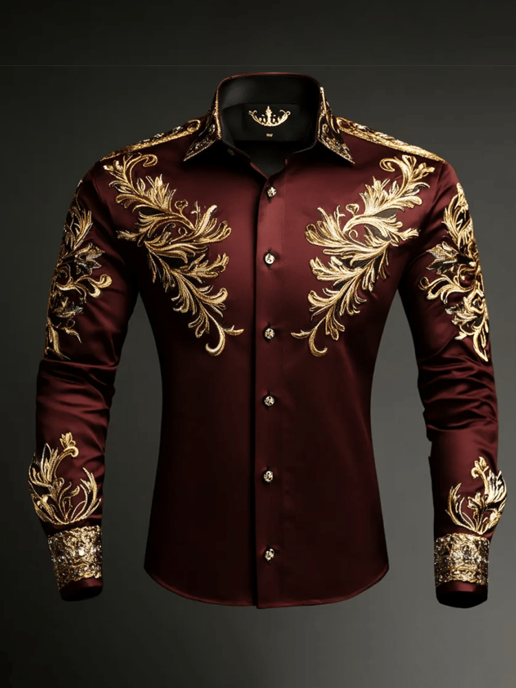 Camisa de lujo Gorgeous de manga larga para hombre