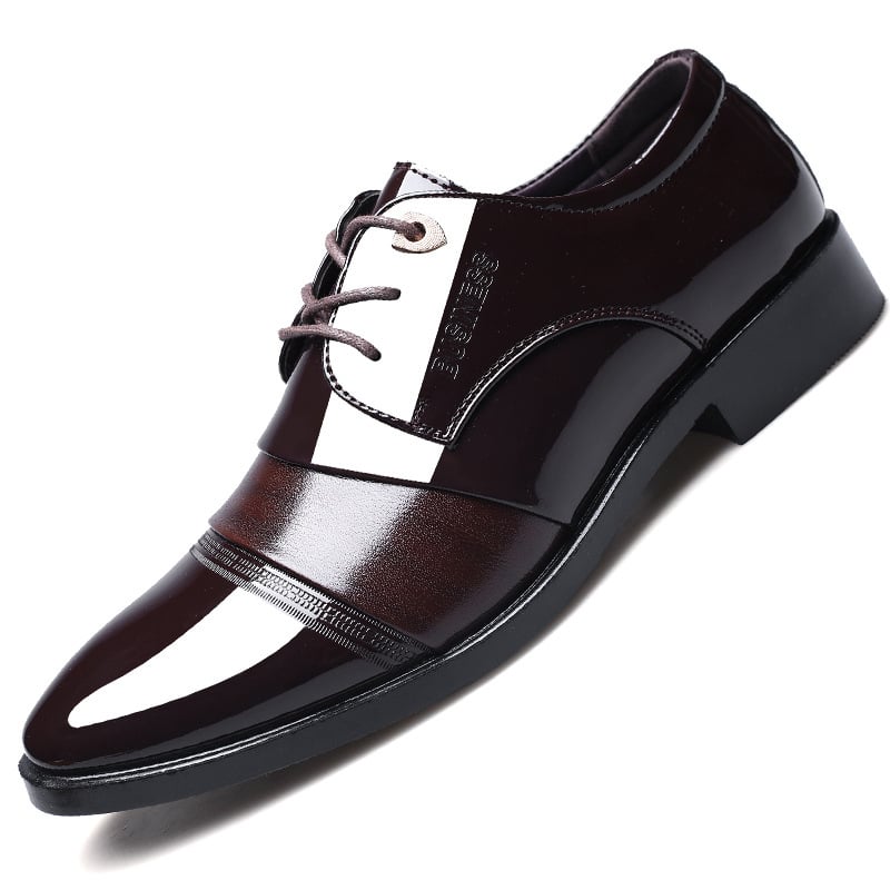 Zapatos ejecutivo casual Pointed Toe Patchpara trabajo Faux cuero Oxfords para hombre