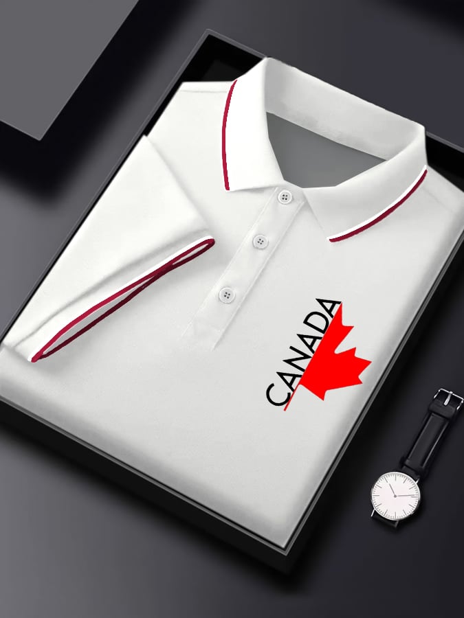 Casual Canadian Contrast Polo para hombre