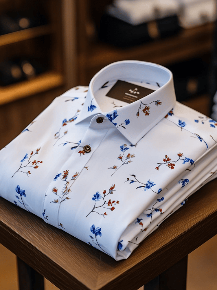 Camisa de lujo ejecutivo de manga larga para hombre