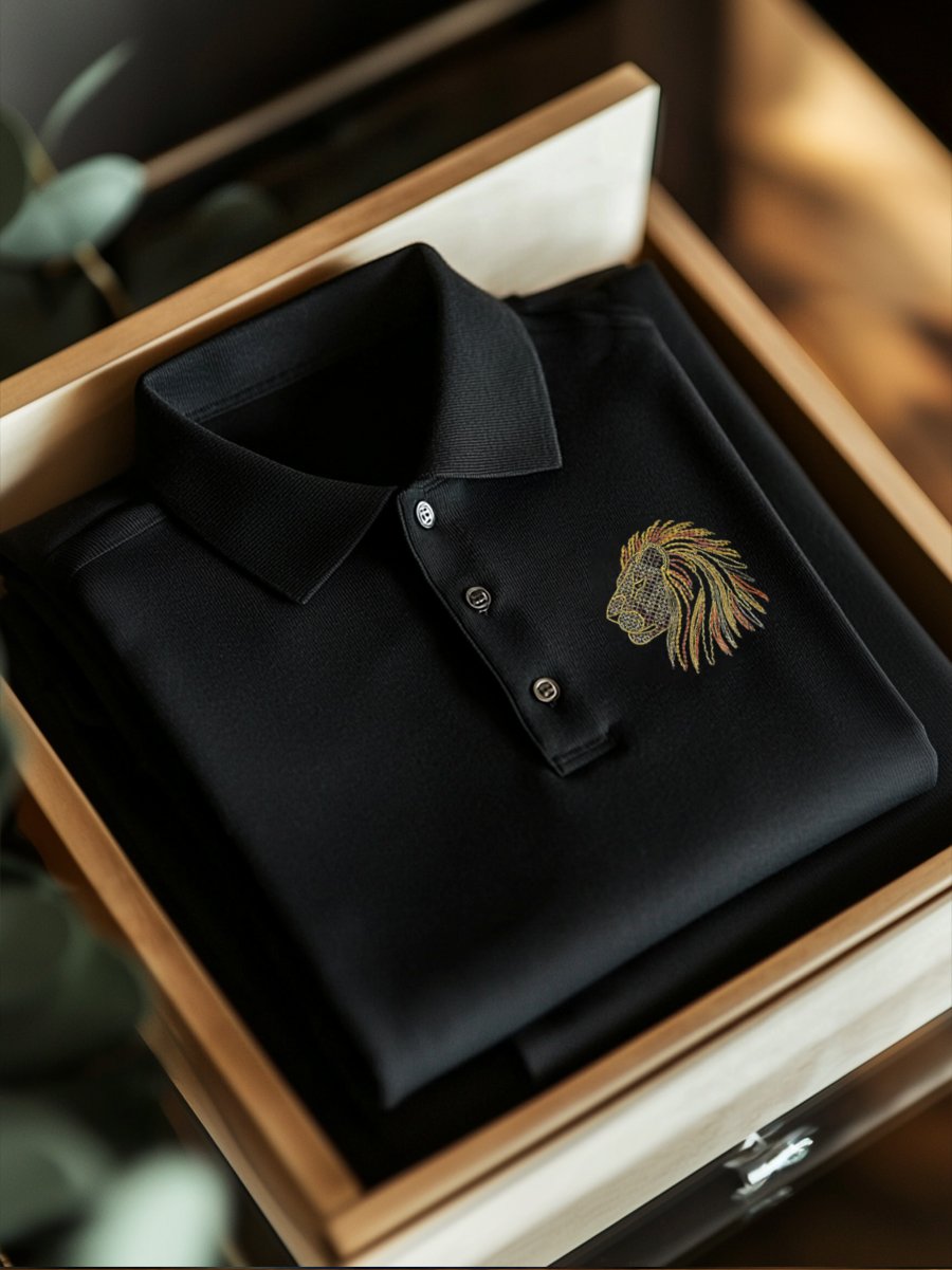 Camisa polo ejecutivo casual Button de manga corta para hombre