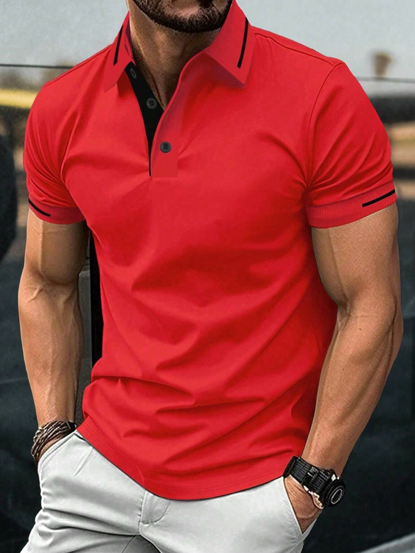 Camisa polo casual para hombre