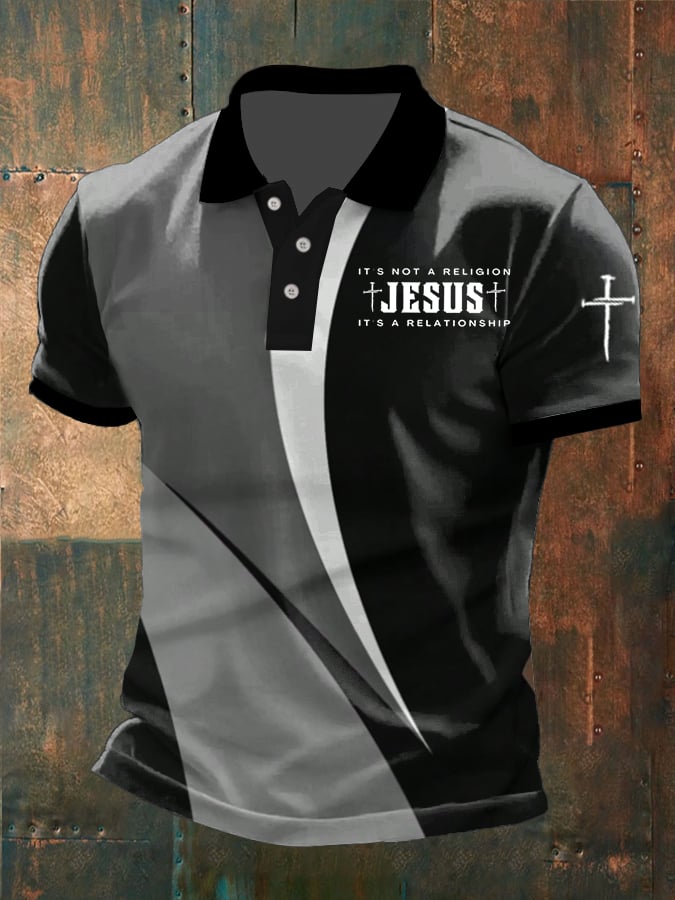 Camisa polo Made For More estampado Button Design para hombre