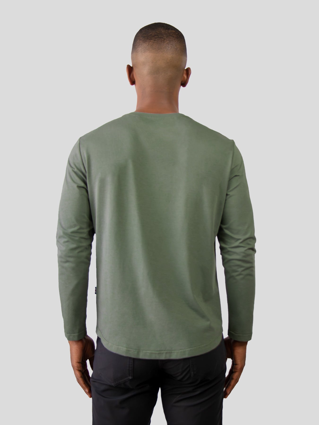 StaySmooth de manga larga Curve Hem Tee: de corte entallado