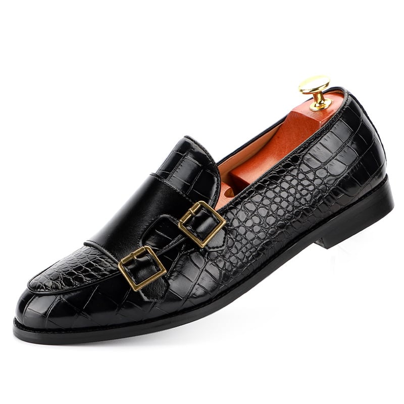 Zapatos New de lujo de modan Pointed diseño Monk Strap