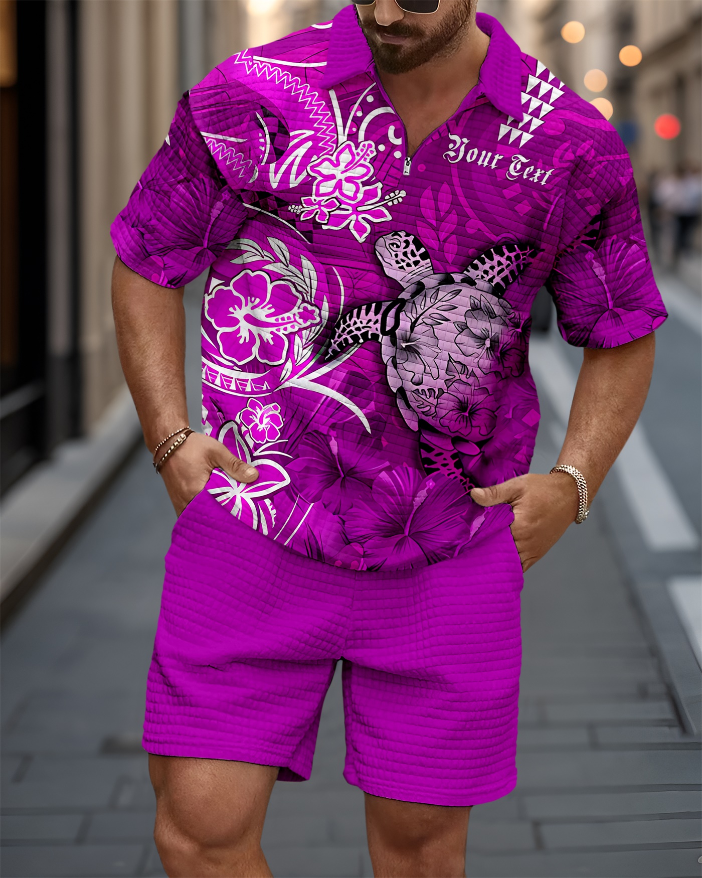 Camisa polo Waffle Texture Summer Set 119 para hombre