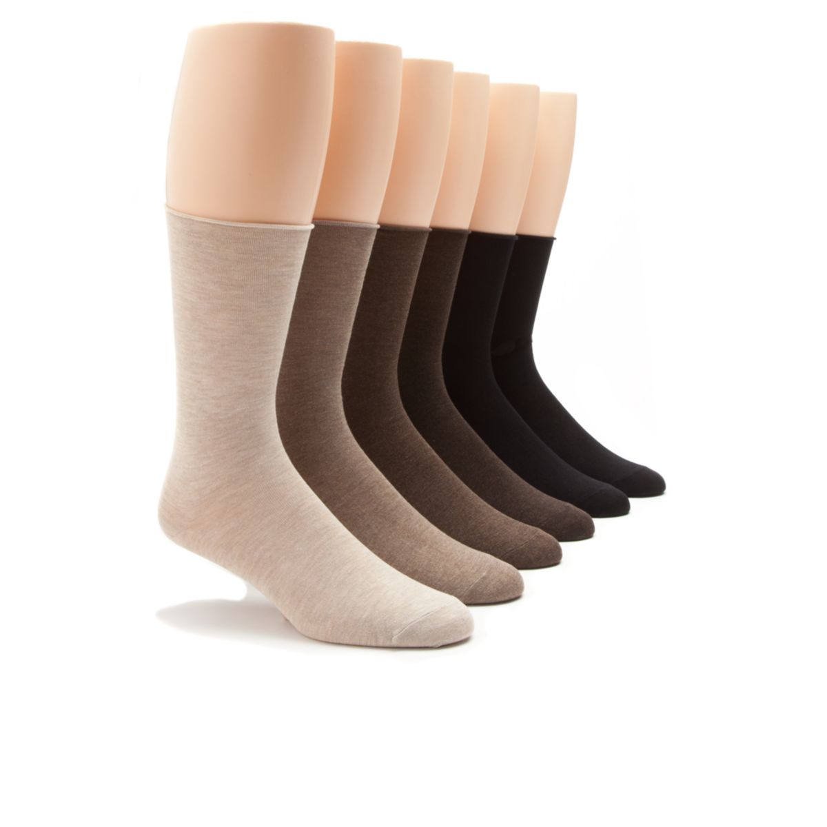 Roll Top Trouser Crew Socks- 6-Pack - 5