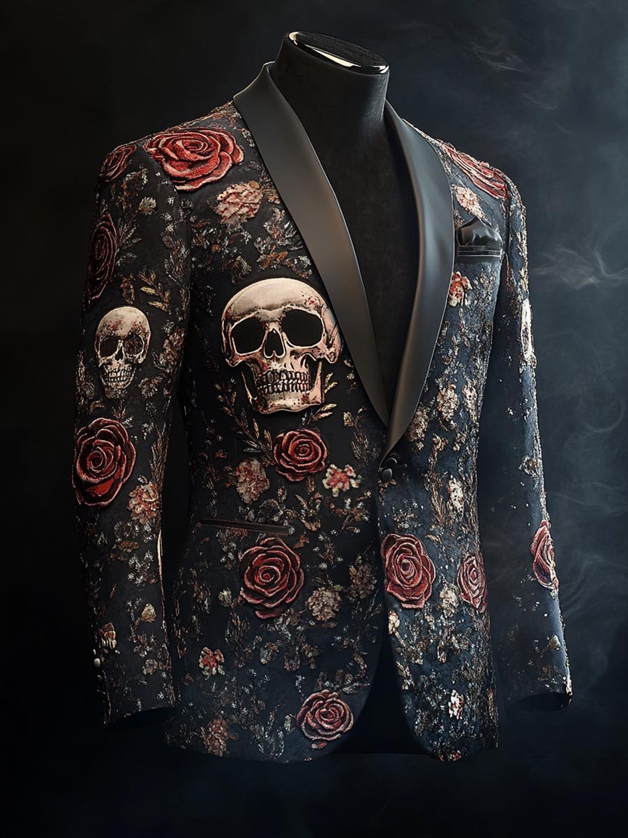 Saco de lujo casual ejecutivo Skull para hombre