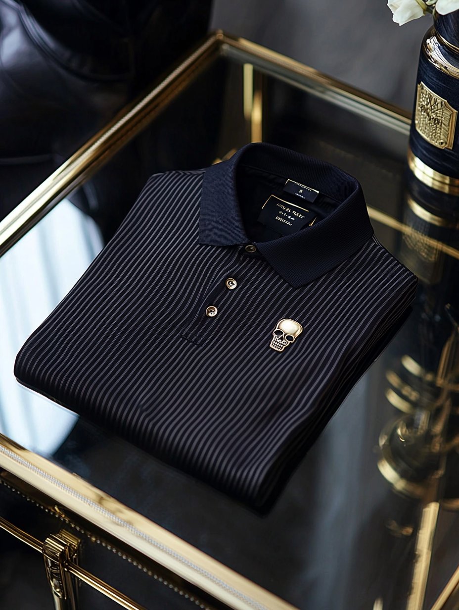 Camisa polo ejecutivo casual Button de manga corta para hombre