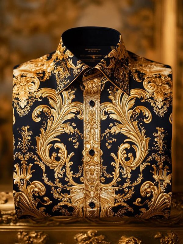 Camisa de lujo Gorgeous de manga larga para hombre