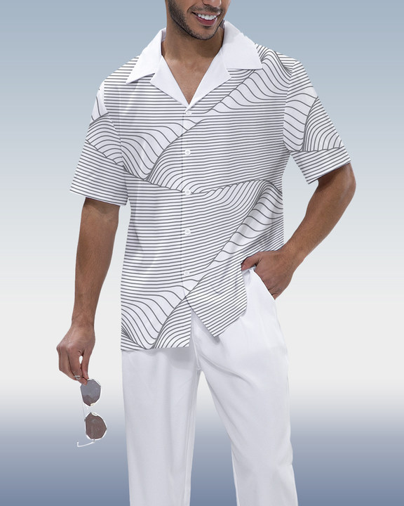 Camisa Rianmond Lineart de manga corta Walking Set 333 para hombre