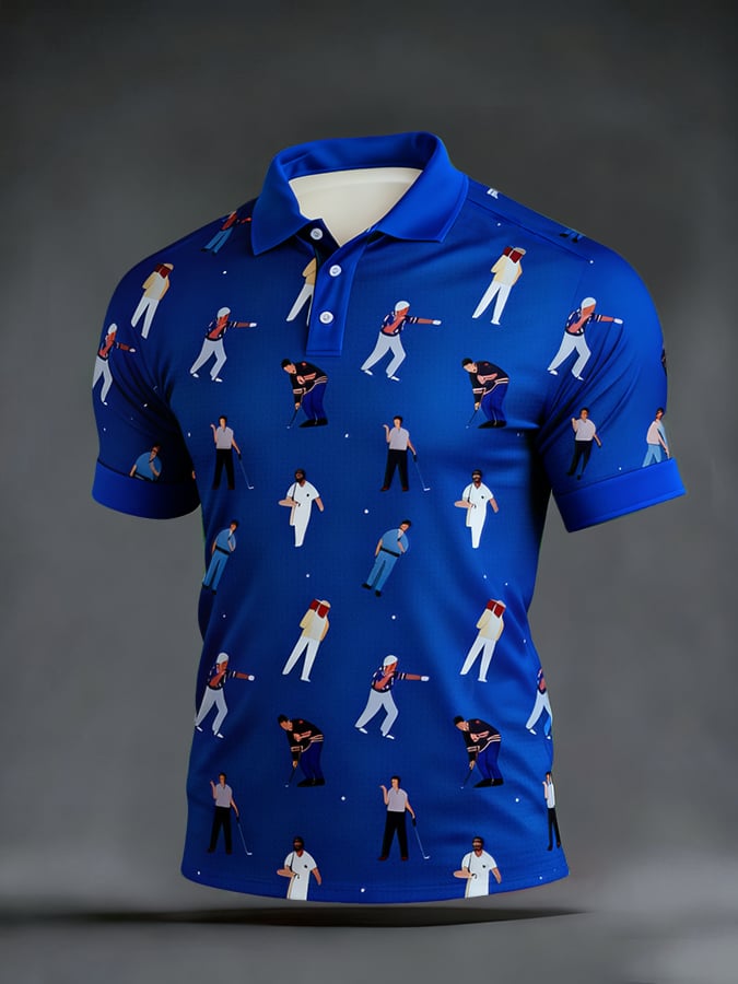 Camiseta Golf Enthusiast estampado Polo de manga corta para hombre