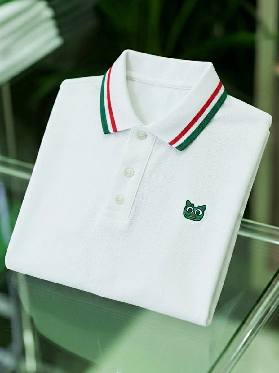 Camisa polo ejecutivo Stroped de manga corta para hombre