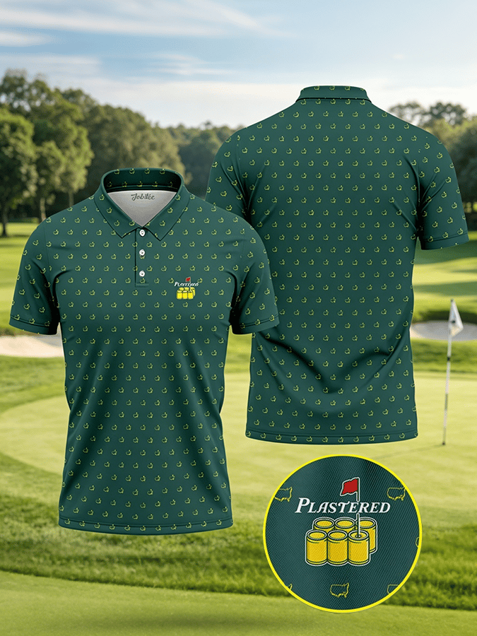 Golf estampado casual Polo para hombre