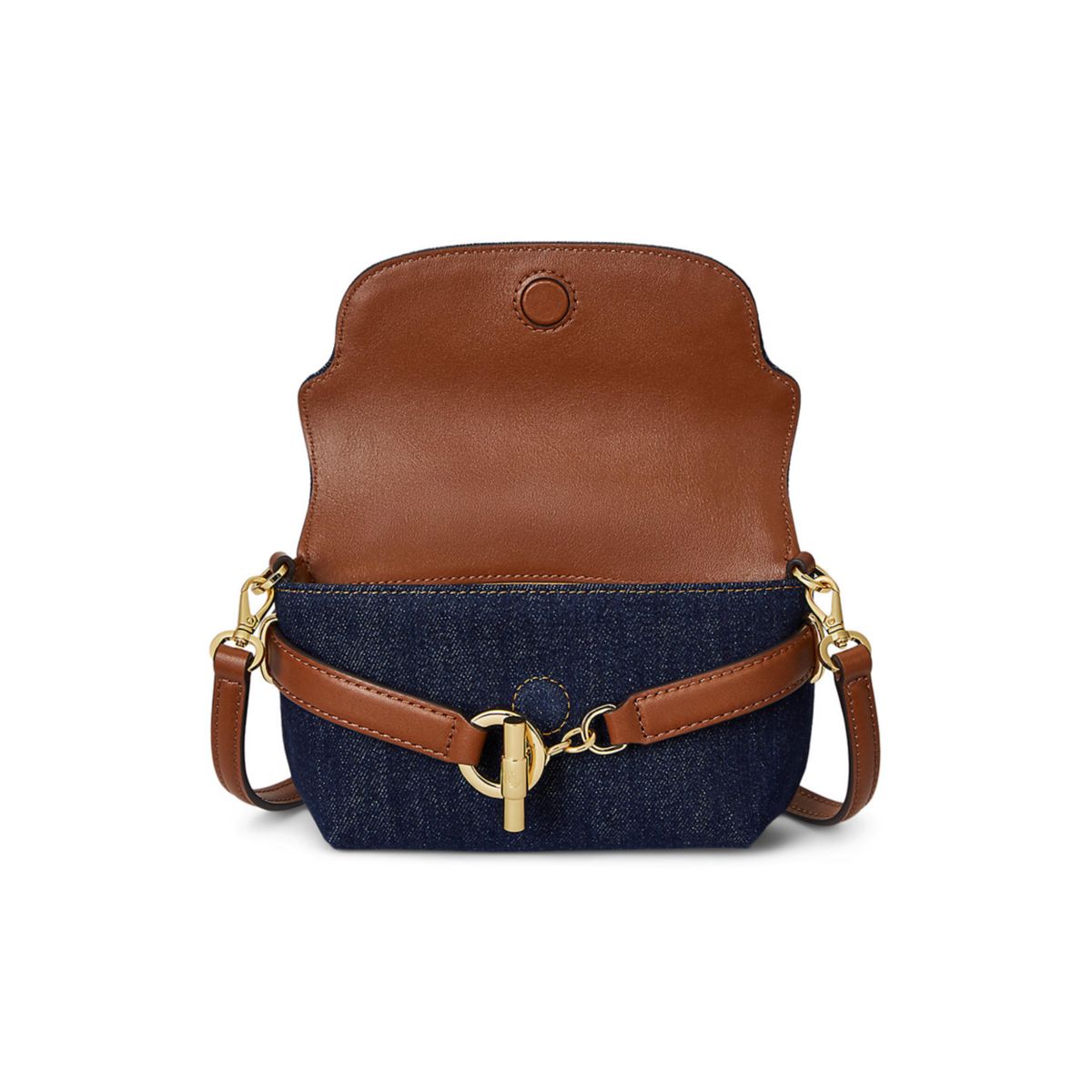 Washed Denim Small Blaike Crossbody Bag - 4