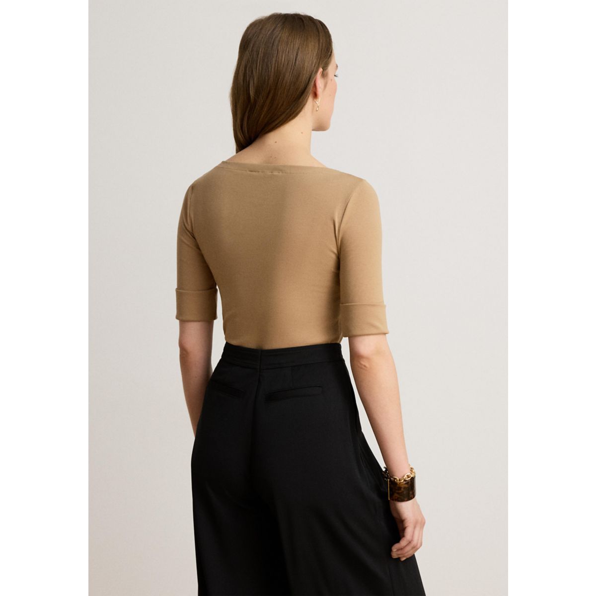 Women's Cotton Boat Neck Top - 8