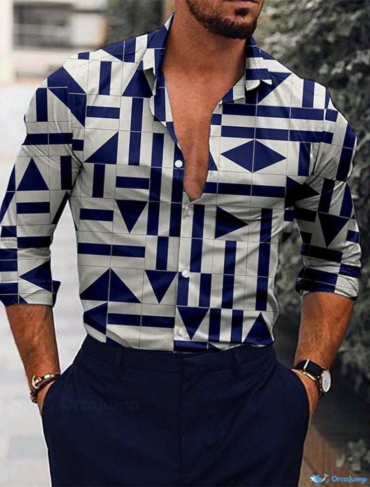 Camisa de lujo ejecutivo de manga larga para hombre