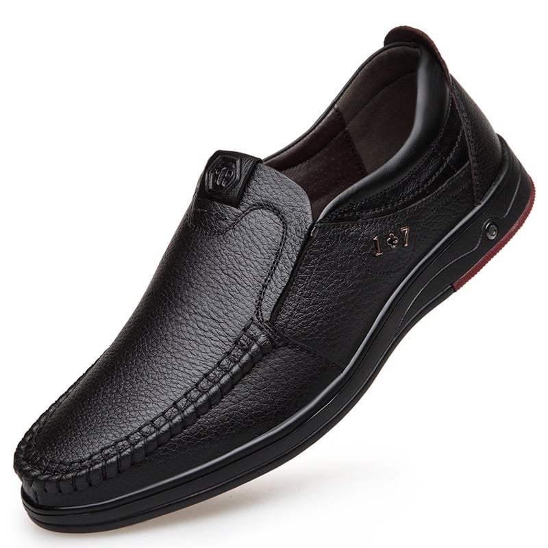 Mocasines Round Toe Versatile ejecutivo casual cuero zapatos para hombre