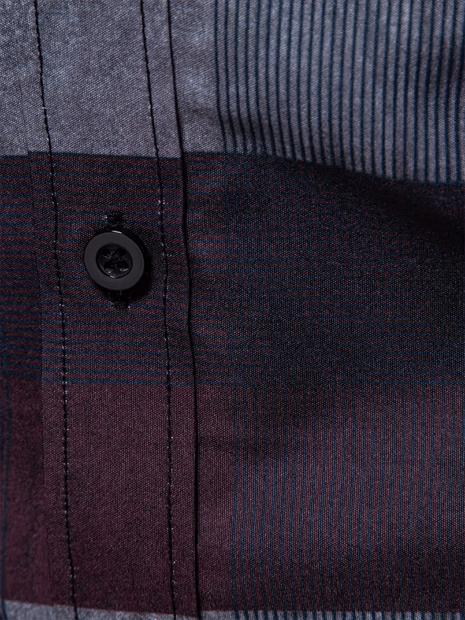 para hombre Plaid ejecutivo casual camisa