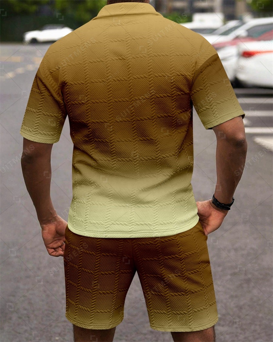 Camisa polo Simple Textured Summer Set 252 para hombre