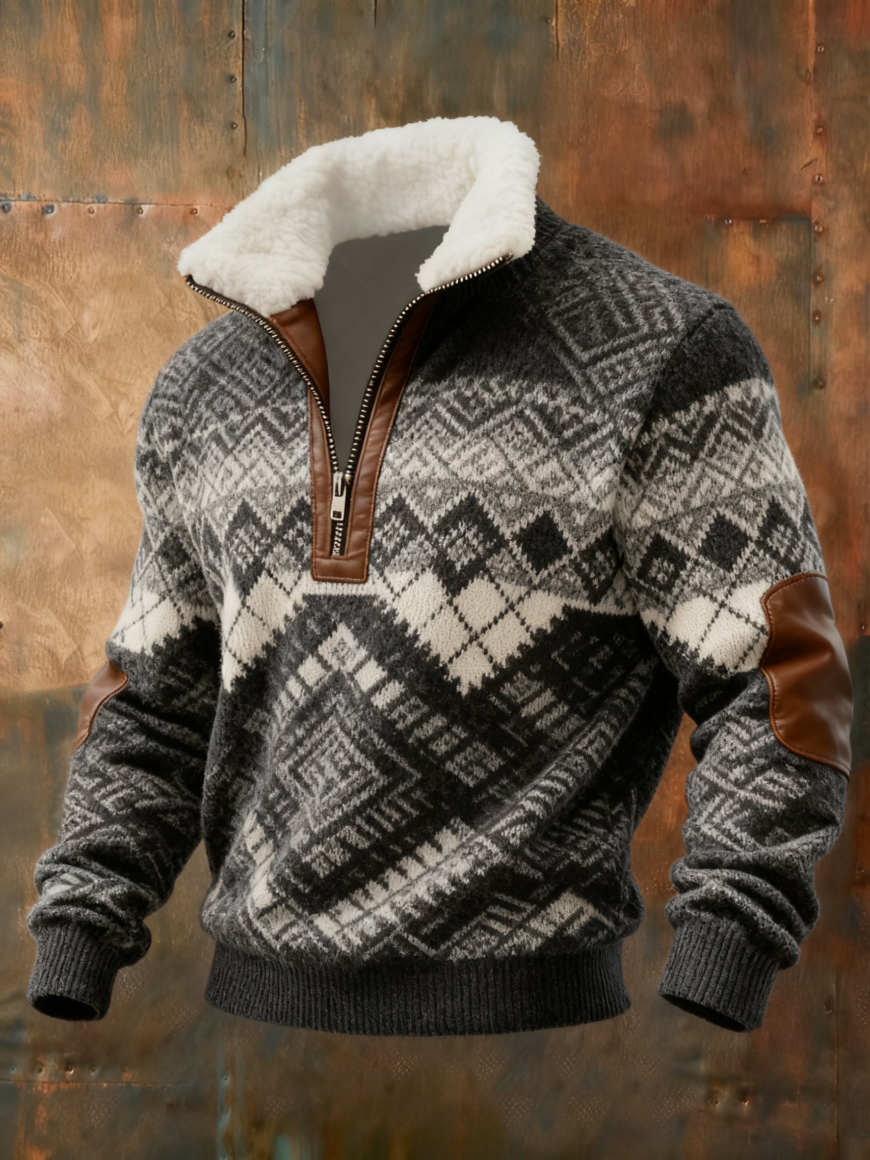 Sudadera retro estampado casual para hombre