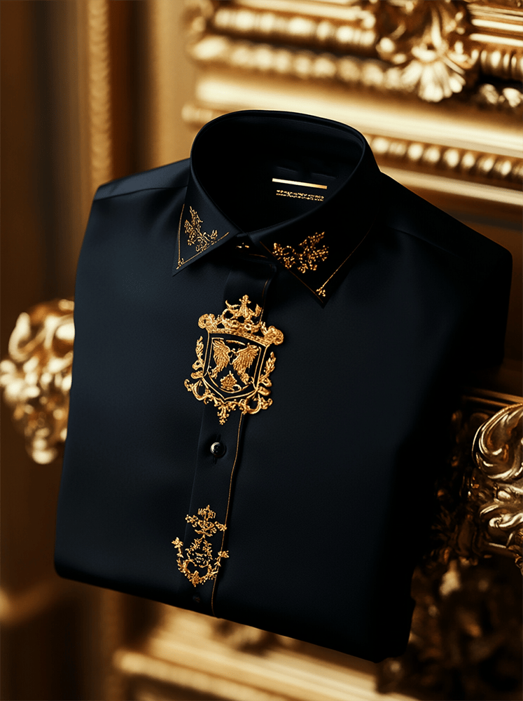 Camisa satén Luxe de manga corta para hombre